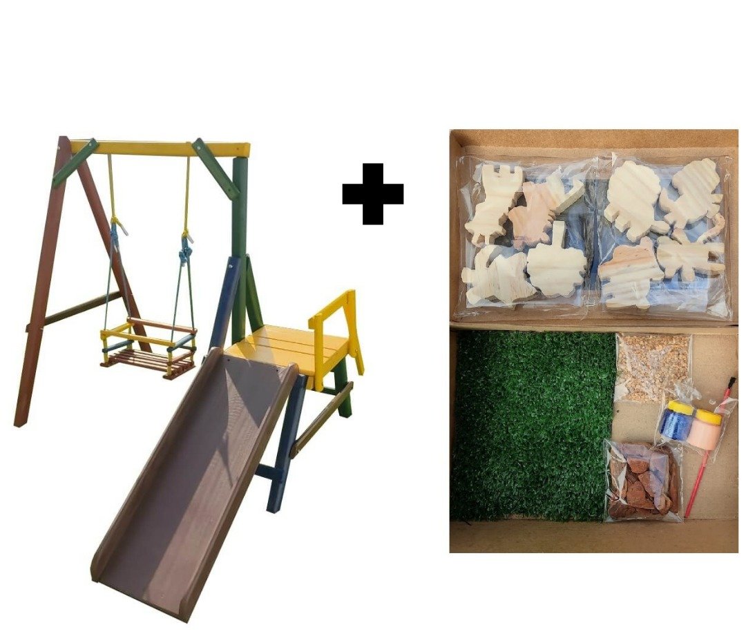 Playground 1,45m Altura   Brinquedo Para Colorir Safari De Madeira Móveis Rústicos Bv Magazine