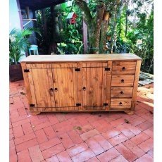 Balcão  Com Tampo De Madeira Maciça 85X40X1,60 Móveis Rio Negrinho