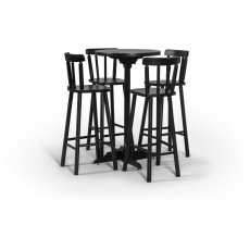 Jogo De Mesa Bistrô Paris Com 4 Bancos Tabaco Disa Móveis