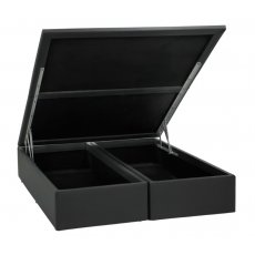 Cama Box Baú De Casal Queen Size Camurça Preto 158x198x39 Ortobom