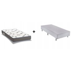 Cama Box + Colchão Solteiro Ortobom De Espuma Light D33 88x188x40