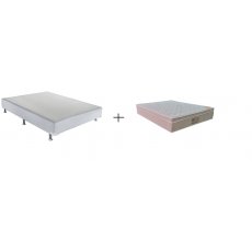 Cama Box + Colchão Casal Airtech Springpocket Ortobom 138x188x51