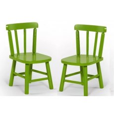 Par De Cadeiras Intantil Verde Disamóveis