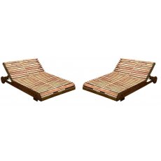 Combo Verão Duas Espreguiçadeiras Casal Madeira Maciça Móveis Rio Negrinho