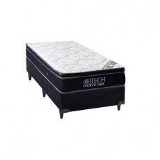 Cama Box + Colchão Solteiro Airtech Progressive Ortobom 88x188x51