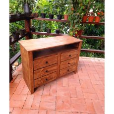 Cômoda 6 Gavetas Plus 80x48x110 De Madeira Maciça Móveis Rio Negrinho