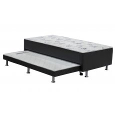 Conjugado Solteiro Cori Nero+Cama Auxiliar Colchão de Solteiro Ortobom
