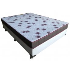 Cama Box + Colchão Casal Ortobom Espuma Light D28 (Inmetro) 138x188x39
