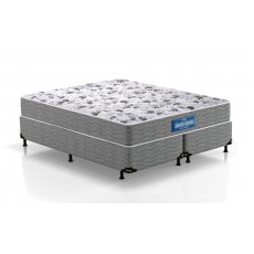 Cama Box + Colchão Queen Size Guarda Costas De Espuma D45 Com Pillow 158x198x62 Probel