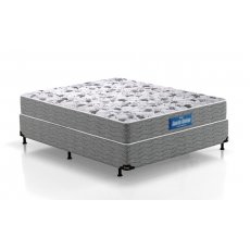 Cama Box + Colchão Casal Guarda Costas De Espuma D45 Com Pillow 138x188x62 Probel