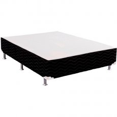 Cama Box De Casal Americana Ortobom Light Selado Black 138x188x31
