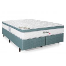 Cama Box + Colchão Queen Size Meditare Mola Ensacada 158x198x57 Herval