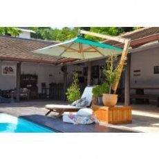 Guarda-Sol Ombrelone Quadrado Lateral Slim Com Floreira 2,10x2,10m Solemar