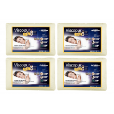 Kit 4 Travesseiros De Espuma Viscoelastica Slim Ortobom 