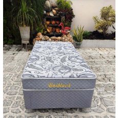 Cama Box Conjugado Uniblack Molas Bonnel De Solteiro 88x188x56 Herval