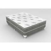 Cama Box+Colchão Casal Queen Size Molejo Ultracoil Supremo 158x198x52 