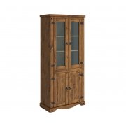 Estante 04 Portas Rustic Line Pintura A Base De Cera Mpo Móveis