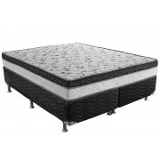 Cama Box + Colchão Queen Size Ortobom Molas Physical Pocket 158x198x47