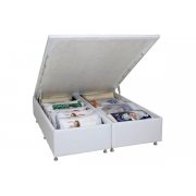 Cama Box Casal Ortobom Americana Baú Cori Bianco 138x188x39