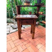 Aparador Com 1 Gaveta Com Tampo Em Azulejo De Madeira Maciça Móveis Arpus