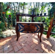 Aparador Com Papel De Parede De Madeira Maciça Móveis Rústicos Adelin