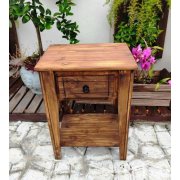 Aparador Com 1 Gaveta E Prateleira Com Pé Curvo De Madeira Maciça Móveis Arpus