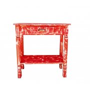 Aparador Vermelho Com Gaveta Falsa De Madeira Maciça Jd Móveis