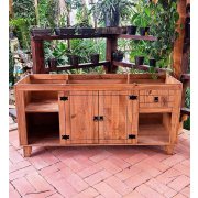 Balcão De Pia 72x150x48 Plus Madeira Maciça Móveis Rio Negrinho