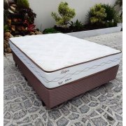 Cama Box + Colchão De Molas Casal Bélgica 138x188x65 Herval