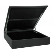 Cama Box Baú De Casal Camurça Preto 138x188x39 Ortobom