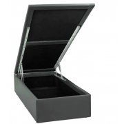 Cama Box Baú De Solteiro Camurça Preto 88x188x39 Ortobom