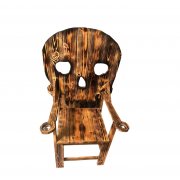 Cadeira Rústica De Madeira Caveira Harley BV Magazine