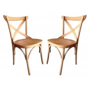 Kit Com 2 Cadeiras Madrid Móveis De Madeira Maciça Imperarte