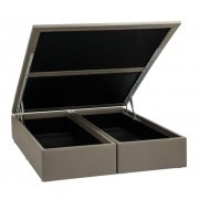 Cama Box Baú De Casal King Size Camurça Bege 186x198x39 Ortobom