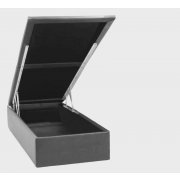 Cama Box Baú De Solteiro Camurça Cinza 88x188x39 Ortobom