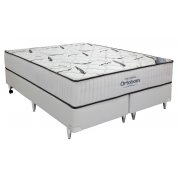 Cama Box + Colchão Casal King Size Ortobom Espuma High Latex 193x203x54