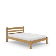 Cama De Casal Cor Mel Reta De Madeira Maciça Móveis Tradição