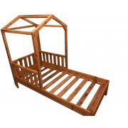 Cama Montessoriana Solteiro Rústica De Madeira Maciça BV Magazine