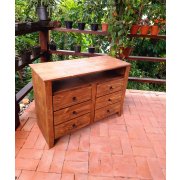 Cômoda 6 Gavetas Plus 80x48x110 De Madeira Maciça Móveis Rio Negrinho