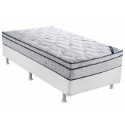 Cama Box + Colchão Solteiro Ortobom Light Nanolastic Selado 88x188x48
