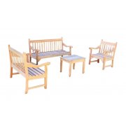 Jogo De Bancos E Mesa De Centro  Para Varanda De Madeira Maciça Móveis Rusticos Bv Magazine