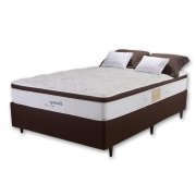 Cama Box + Colchão Casal Edimburgo Mola Maxspring 138x188x53 Herval