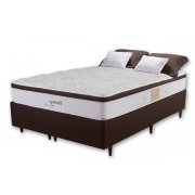 Cama Box + Colchão King Size Edimburgo Mola Maxspring 193x203x53 Herval