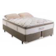Cama Box + Colchão Casal Queen Size Monte Carlo Imperatore Visco HR Herval 158x198x61