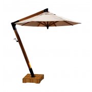 Guarda-Sol Ombrelone Stilo 3,0m Redondo Com Base Fixa Bege Cia Sol Móveis