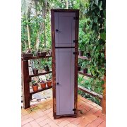 Paneleiro 2 Portas Detalhes Em Cinza De Madeira Maciça Móveis Rio Negrinho