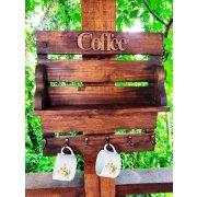 Prateleira Multiuso Com Ganchos De Madeira Maciça Móveis Arpus