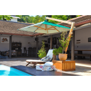 Guarda-Sol Ombrelone Quadrado Lateral Slim Com Floreira 2,10x2,10m Solemar