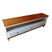 Rack Com 3 Gavetas De Madeira Maciça Bv Magazine