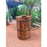 Lixeira De Madeira Maciça Móveis Rústicos BV Magazine